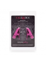 Розовые зажимы на соски с вибрацией Nipple Play Nipplettes - California Exotic Novelties - купить с доставкой во Владивостоке