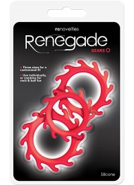 Набор из 3 красных эрекционных колец Renegade Gears - NS Novelties - во Владивостоке купить с доставкой
