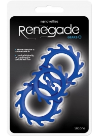 Набор из 3 синих эрекционных колец Renegade Gears - NS Novelties - во Владивостоке купить с доставкой