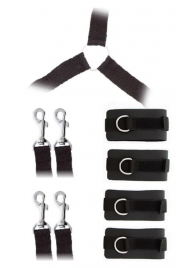Комплект наручников и поножей LUXURIOUS BED RESTRAINT CUFF SET - Blush Novelties - купить с доставкой во Владивостоке
