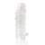 Закрытая прозрачная рельефная насадка Crystal sleeve - 13 см. - Erowoman-Eroman - во Владивостоке купить с доставкой