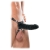 Чёрный полый страпон 7  Silicone Hollow Strap-On - 18 см. - Pipedream - купить с доставкой во Владивостоке