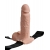 Телесный перезаряжаемый вибрострапон 7  Hollow Rechargeable Strap-on with Balls - 20,3 см. - Pipedream - купить с доставкой во Владивостоке