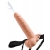 Телесный полый страпон с имитацией эякуляции 7.5  Hollow Squirting Strap-On with Balls Flesh - 21,6 см. - Pipedream - купить с доставкой во Владивостоке