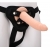 Телесный страпон на черных трусиках STRAP ON REAL DILDO - 20 см. - Dream Toys - купить с доставкой во Владивостоке