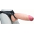 Телесный реалистичный фаллоимитатор на черных трусиках Real Big Strap-On - 34,5 см. - LOVETOY (А-Полимер) - купить с доставкой во Владивостоке