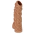 Телесная насадка с венками и открытой головкой Nude Sleeve M - 12 см. - KOKOS - во Владивостоке купить с доставкой