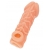 Телесная закрытая насадка с венками Cock Sleeve Size L - 17,6 см. - KOKOS - во Владивостоке купить с доставкой