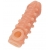 Телесная закрытая насадка с шариками Cock Sleeve Size M - 15,6 см. - KOKOS - во Владивостоке купить с доставкой