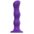 Фиолетовая насадка Strap-On-Me Dildo Geisha Balls size XL - Strap-on-me - купить с доставкой во Владивостоке