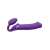 Фиолетовый безремневой вибрострапон Silicone Bendable Strap-On - size XL - Strap-on-me - купить с доставкой во Владивостоке