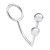 Кольцо на пенис с анальным стимулятором Two Bead Stainless Steel Anal Hook   Cock Ring - BlueLine - во Владивостоке купить с доставкой