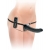 Черный страпон с вагинальной пробкой Deluxe Vibrating Penetrix Strap-On - 19 см. - Pipedream - купить с доставкой во Владивостоке