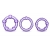Набор из 3 фиолетовых эрекционных колец Stay Hard Beaded Cockrings - Blush Novelties - во Владивостоке купить с доставкой