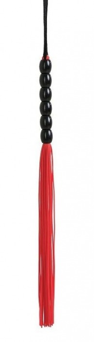 Красно-черная силиконовая мини-плеть - 22 см. - Джага-Джага - купить с доставкой во Владивостоке