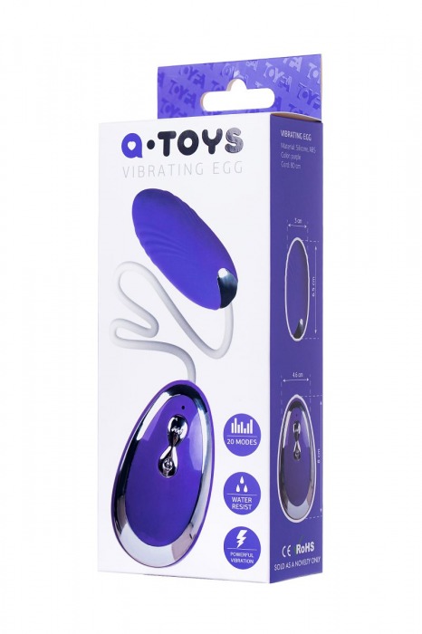 Фиолетовое виброяйцо A-Toys - 6,5 см. - A-toys