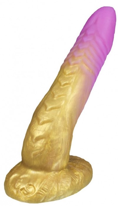 Золотистый фаллоимитатор  Феникс mini  - 18,5 см. - Erasexa - купить с доставкой во Владивостоке
