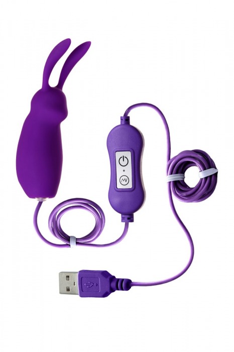 Фиолетовое виброяйцо с пультом управления A-Toys Bunny, работающее от USB - A-toys