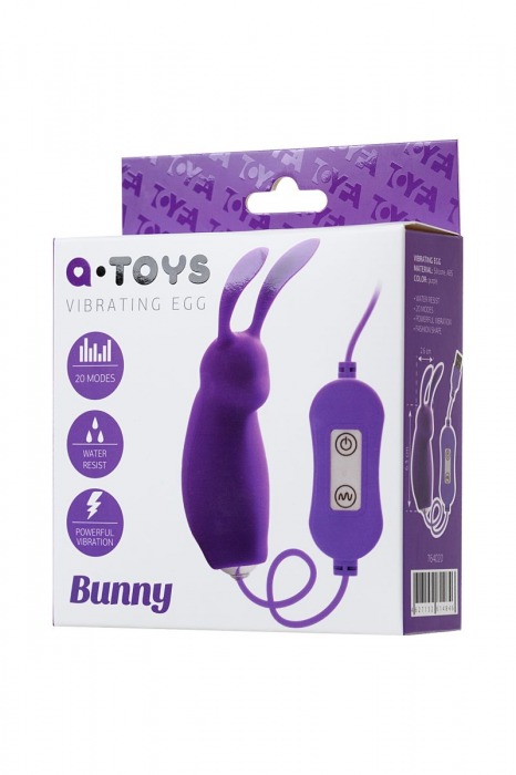 Фиолетовое виброяйцо с пультом управления A-Toys Bunny, работающее от USB - A-toys