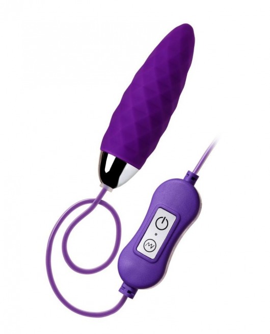 Фиолетовое виброяйцо с пультом управления A-Toys Cony,  работающее от USB - A-toys