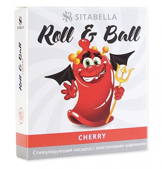 Стимулирующий презерватив-насадка Roll   Ball Cherry - Sitabella - купить с доставкой во Владивостоке