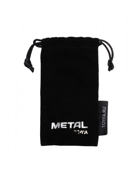 Серебристая коническая анальная пробка с красным кристаллом-сердечком - 7 см. - ToyFa - купить с доставкой во Владивостоке