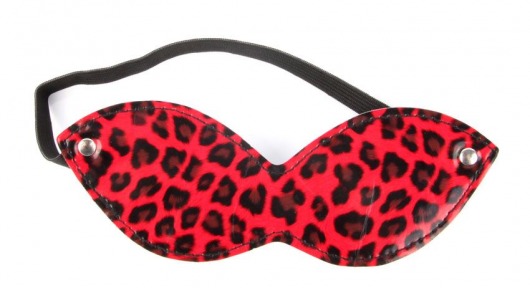 Красная маска на резиночке с леопардовыми пятнышками - Notabu - купить с доставкой во Владивостоке