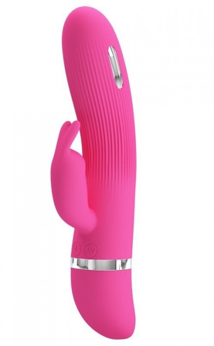 Розовый вибратор Ingram с электростимуляцией - 19,2 см. - Baile - купить с доставкой во Владивостоке
