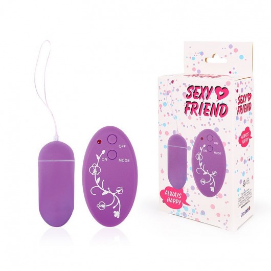 Фиолетовое виброяйцо Sexy Friend с 10 режимами вибрации - Bior toys