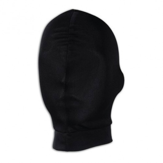 Черная глухая маска на голову - Lux Fetish - купить с доставкой во Владивостоке