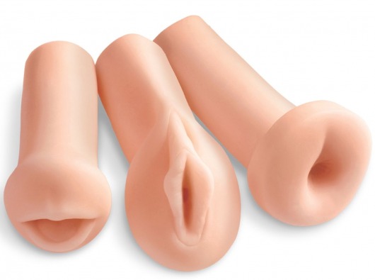 Комплект из 3 мастурбаторов All 3 Holes: вагина, анус, ротик - Pipedream - во Владивостоке купить с доставкой
