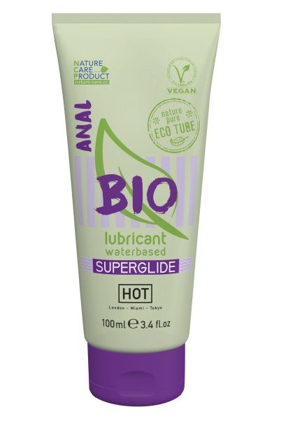 Интимный увлажняющий анальный гель BIO SuperGlide - 100 мл. - HOT - купить с доставкой во Владивостоке