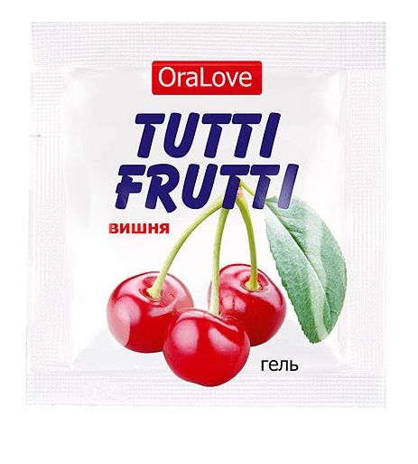 Пробник гель-смазки Tutti-frutti с вишнёвым вкусом - 4 гр. - Биоритм - купить с доставкой во Владивостоке