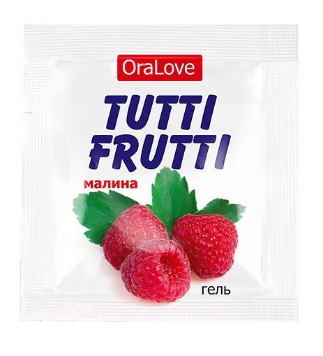Пробник гель-смазки Tutti-frutti с малиновым вкусом - 4 гр. - Биоритм - купить с доставкой во Владивостоке