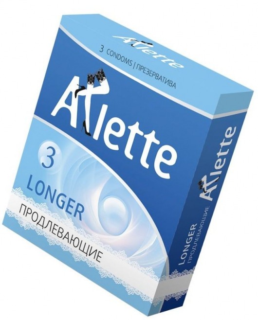 Презервативы Arlette Longer с продлевающим эффектом - 3 шт. - Arlette - купить с доставкой во Владивостоке