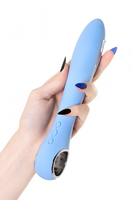 Голубой силиконовый вибратор с электростимуляцией GALVANI VIBE - 21 см. - ToyFa - купить с доставкой во Владивостоке