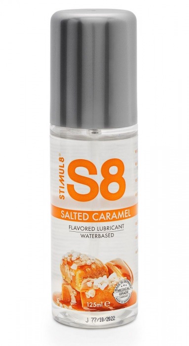 Смазка на водной основе S8 Flavored Lube со вкусом соленой карамели - 125 мл. - Stimul8 - купить с доставкой во Владивостоке