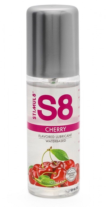 Смазка на водной основе S8 Flavored Lube со вкусом вишни - 125 мл. - Stimul8 - купить с доставкой во Владивостоке