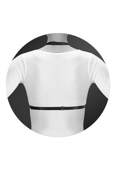 Черная упряжь на грудь Clara - Bijoux Pour Toi - купить с доставкой во Владивостоке