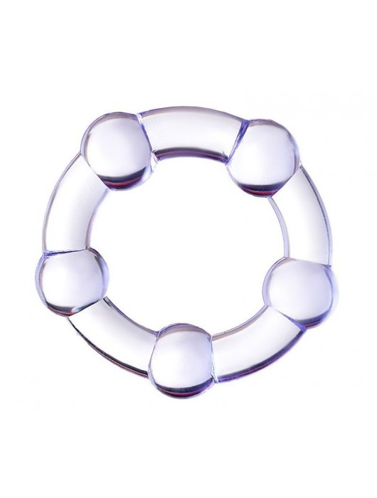 Фиолетовое эрекционное кольцо на пенис с бусинами - Штучки-дрючки - во Владивостоке купить с доставкой