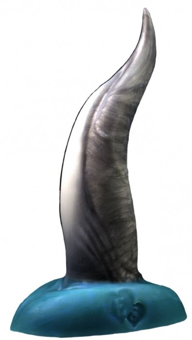 Черно-голубой фаллоимитатор  Дельфин small  - 25 см. - Erasexa - купить с доставкой во Владивостоке
