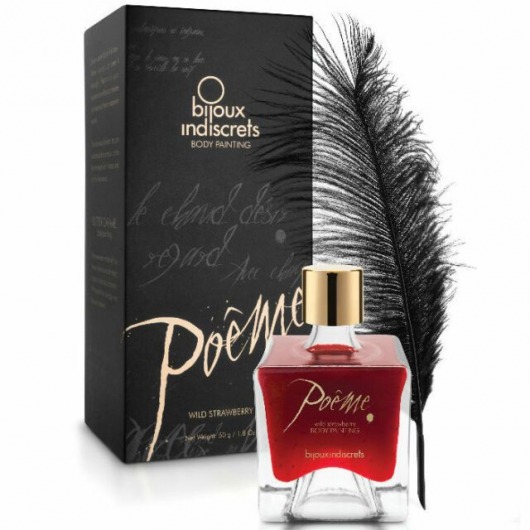 Краска для тела POÊME Wild Strawberry с ароматом клубники - 50 гр. - Bijoux Indiscrets - купить с доставкой во Владивостоке