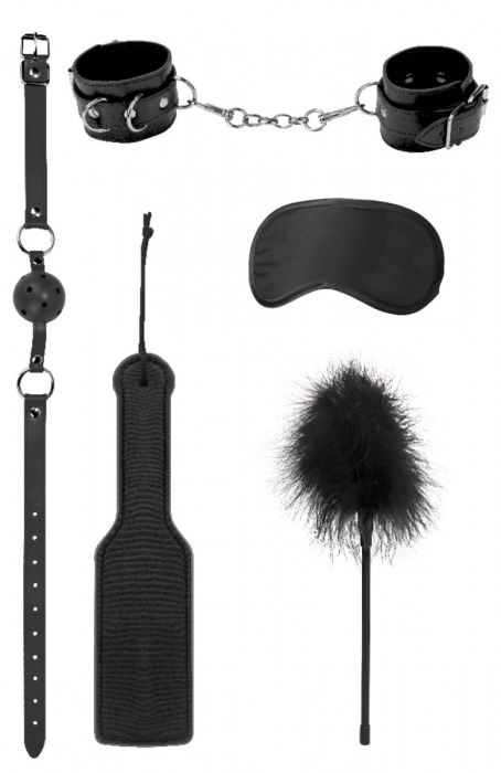 Черный игровой набор БДСМ Introductory Bondage Kit №4 - Shots Media BV - купить с доставкой во Владивостоке