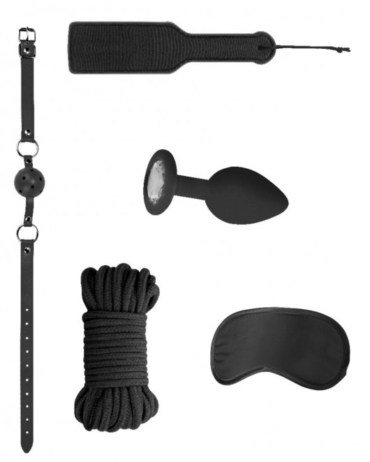 Черный игровой набор Introductory Bondage Kit №5 - Shots Media BV - купить с доставкой во Владивостоке