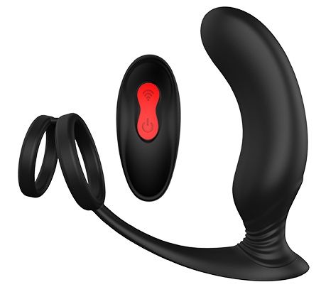 Черный массажер простаты REMOTE P-PLEASER - Dream Toys - во Владивостоке купить с доставкой