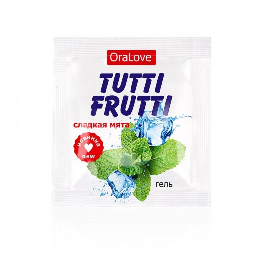 Пробник гель-смазки Tutti-frutti со вкусом мяты - 4 гр. - Биоритм - купить с доставкой во Владивостоке