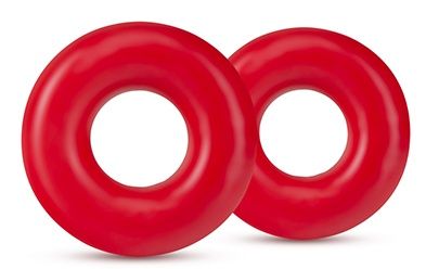 Набор из 2 красных эрекционных колец DONUT RINGS OVERSIZED - Blush Novelties - во Владивостоке купить с доставкой