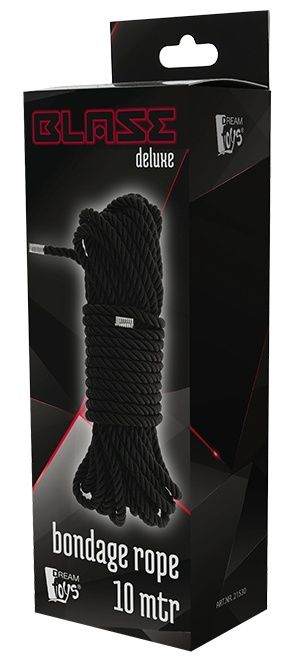 Черная веревка для бондажа BONDAGE ROPE - 10 м. - Dream Toys - купить с доставкой во Владивостоке