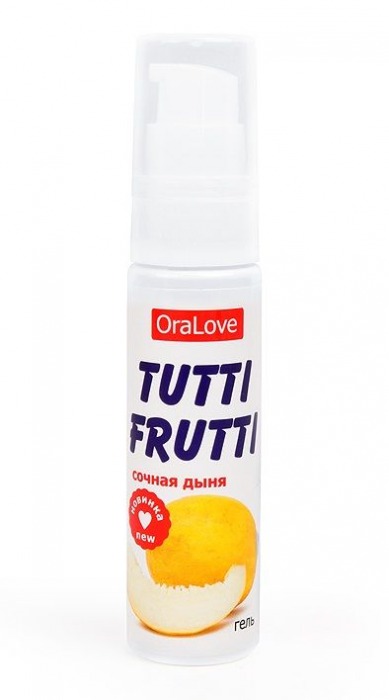 Гель-смазка Tutti-frutti со вкусом сочной дыни - 30 гр. - Биоритм - купить с доставкой во Владивостоке