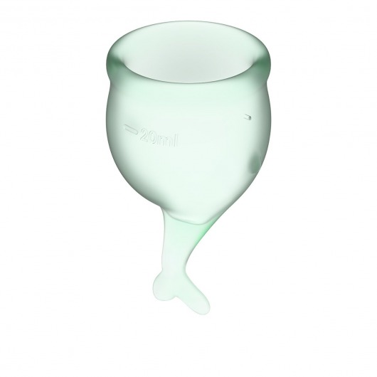 Набор зеленых менструальных чаш Feel secure Menstrual Cup - Satisfyer - купить с доставкой во Владивостоке